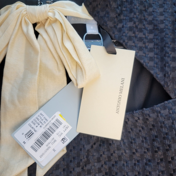 Antonio Melani x Courtney Grow Savile Short Puff Sleeve Bow Tie Sheath Dress - Picture 9 of 10